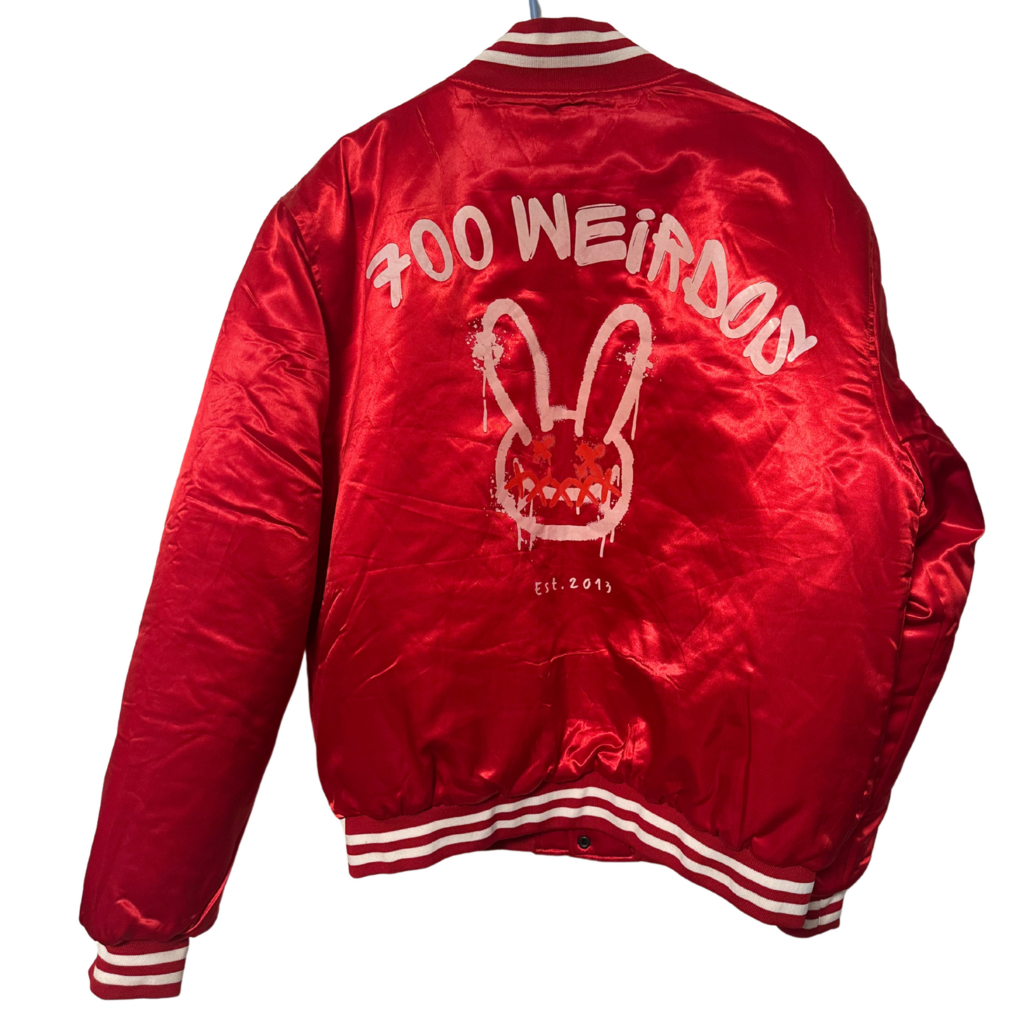 Satin Silly Wabbit Varsity Jacket